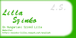 lilla szinko business card